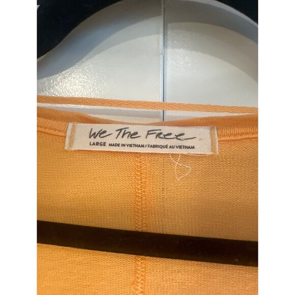 Free people, We The Free Vibrant Neon Orange Slouchy Cozy Oversized Top - Picture 2 of 5
